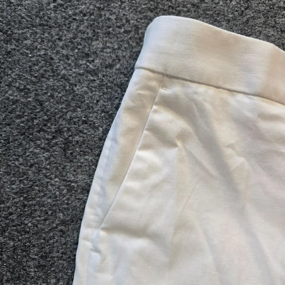 Banana Republic Pants Womens Size Small Tall White Tapered High Rise Linen Blend